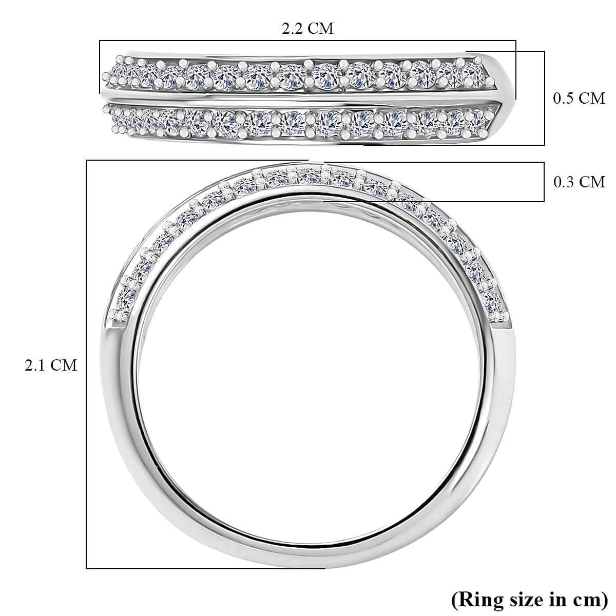 Luxuriant Lab Grown Diamond Half Eternity Band Ring