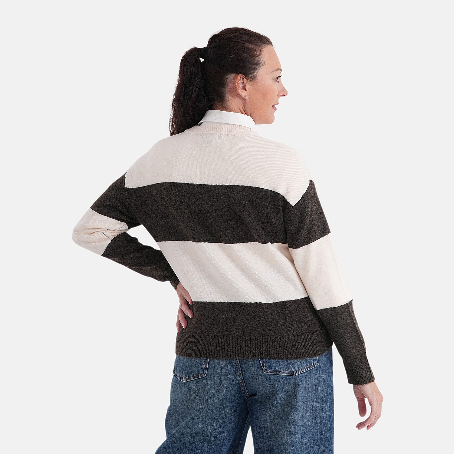 La Marey Casual Striped Crewneck Jumper