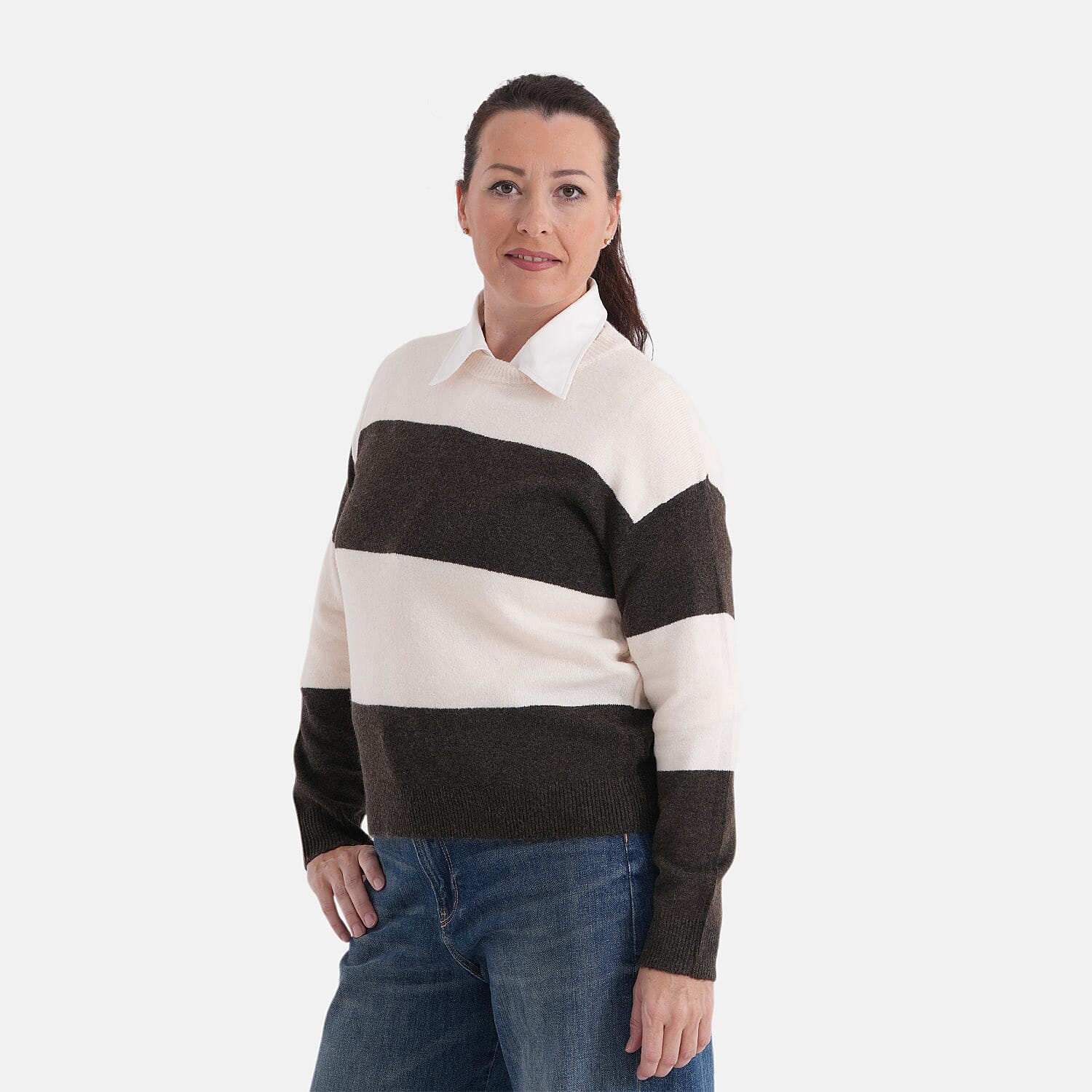 La Marey Casual Striped Crewneck Jumper
