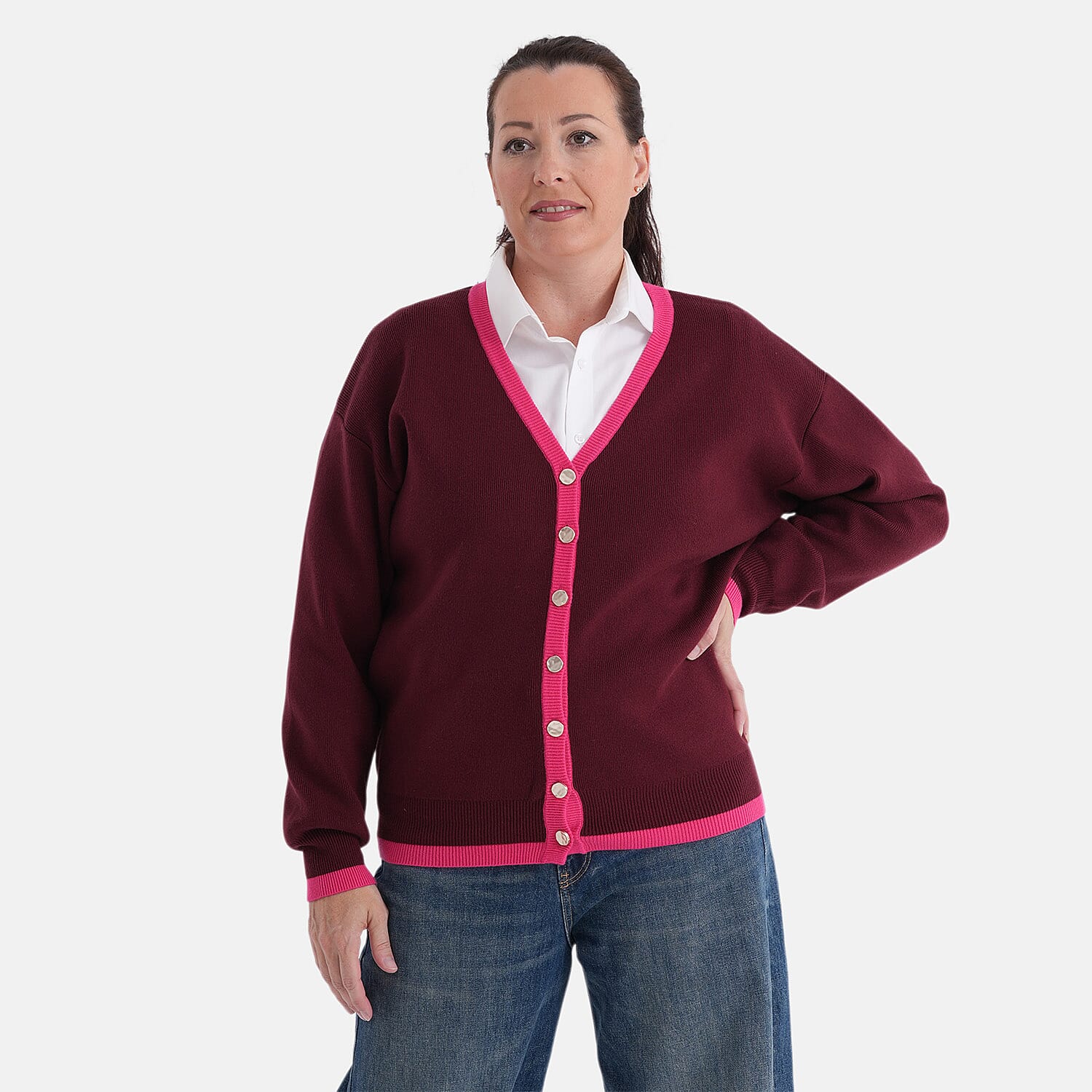 La Marey Striped Cardigan