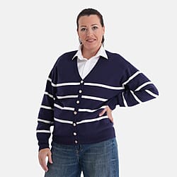 La Marey Striped Cardigan