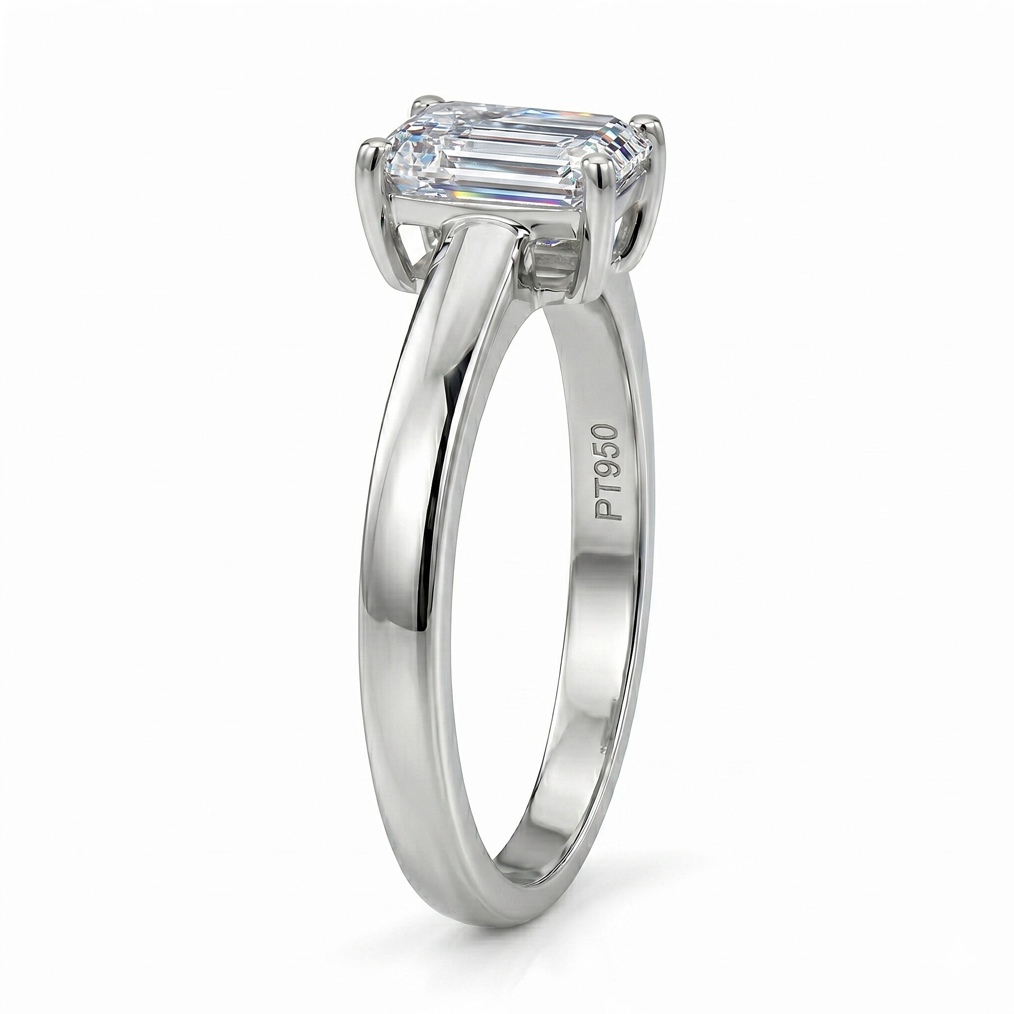 Luxuriant 950 Platinum IGI Certified Lab Grown Diamond (VS-EF) Ring 1.00 Ct, Platinum Wt. 5.52 Gms.
