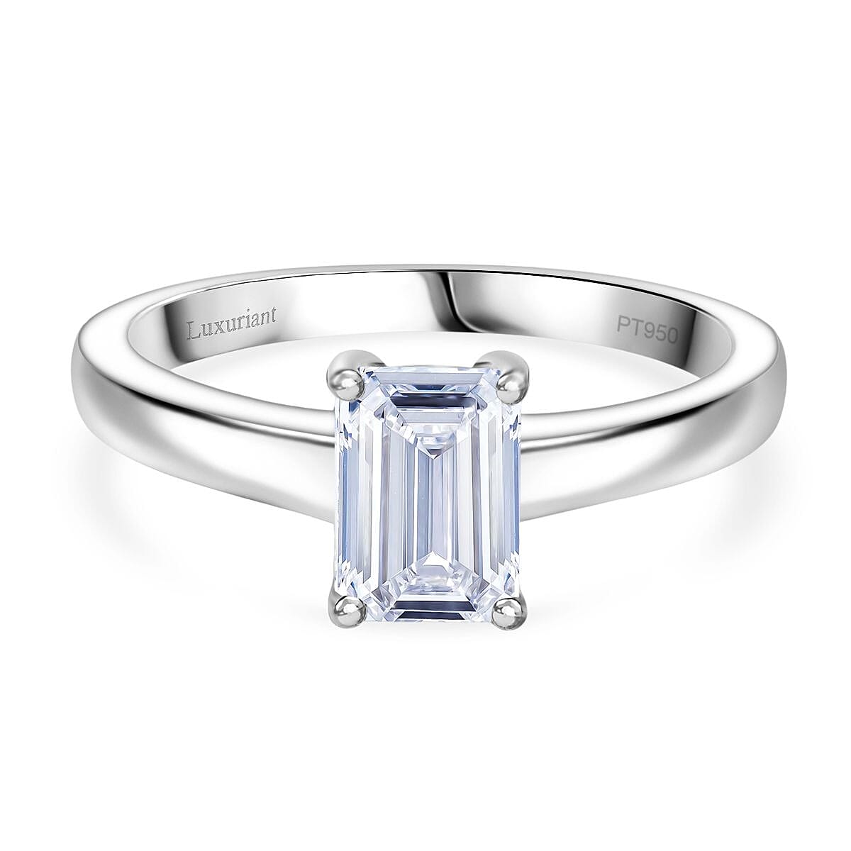 Luxuriant 950 Platinum IGI Certified Lab Grown Diamond (VS-EF) Ring 1.03 Ct, Platinum Wt. 4.25 Gms.