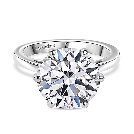 Luxuriant 950 Platinum IGI Certifed Lab Grown Diamond (VS-EF) Solitaire Ring 5.03 Ct