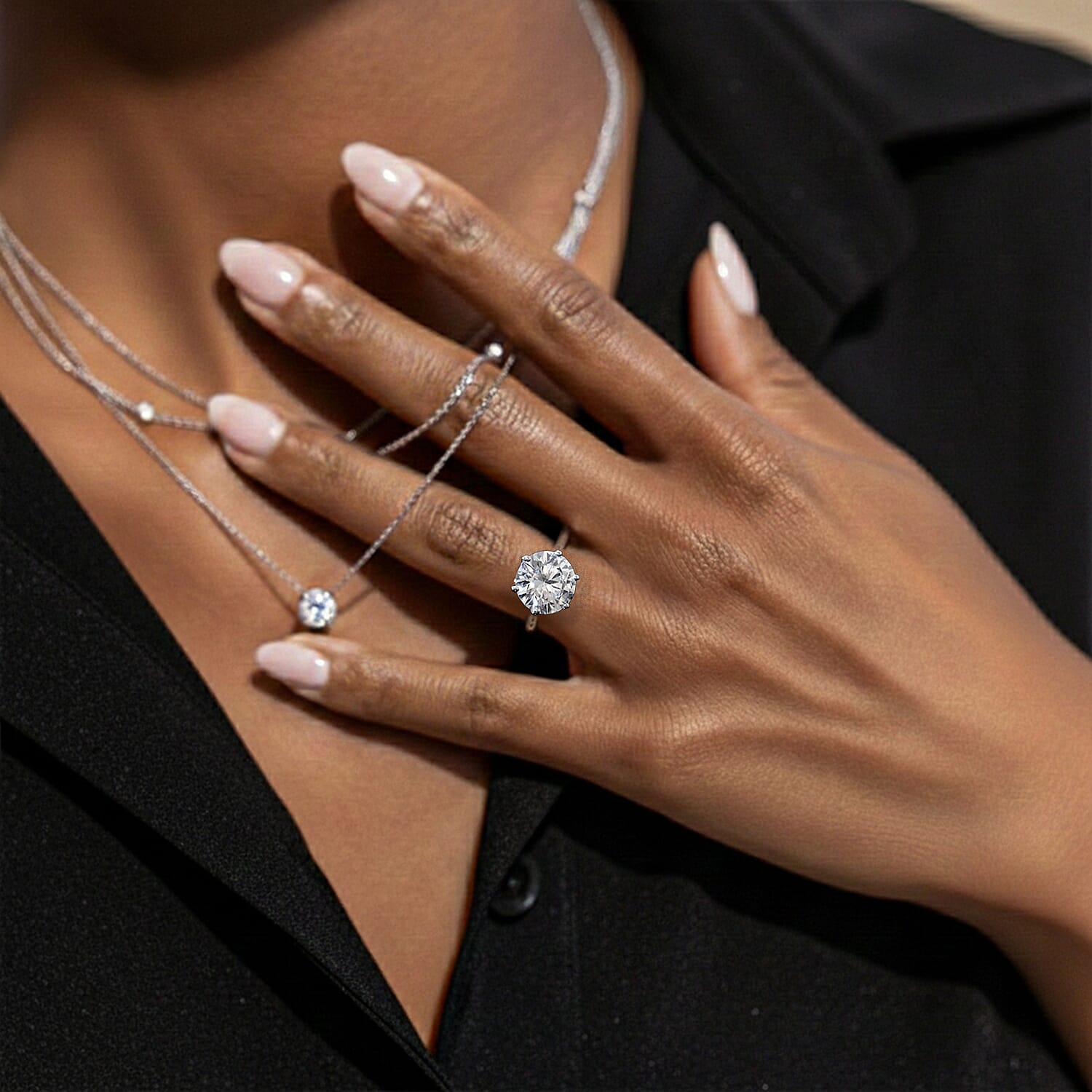 LUXURIANT 5 Carat Lab Grown Diamond Solitaire Ring in 950 Platinum