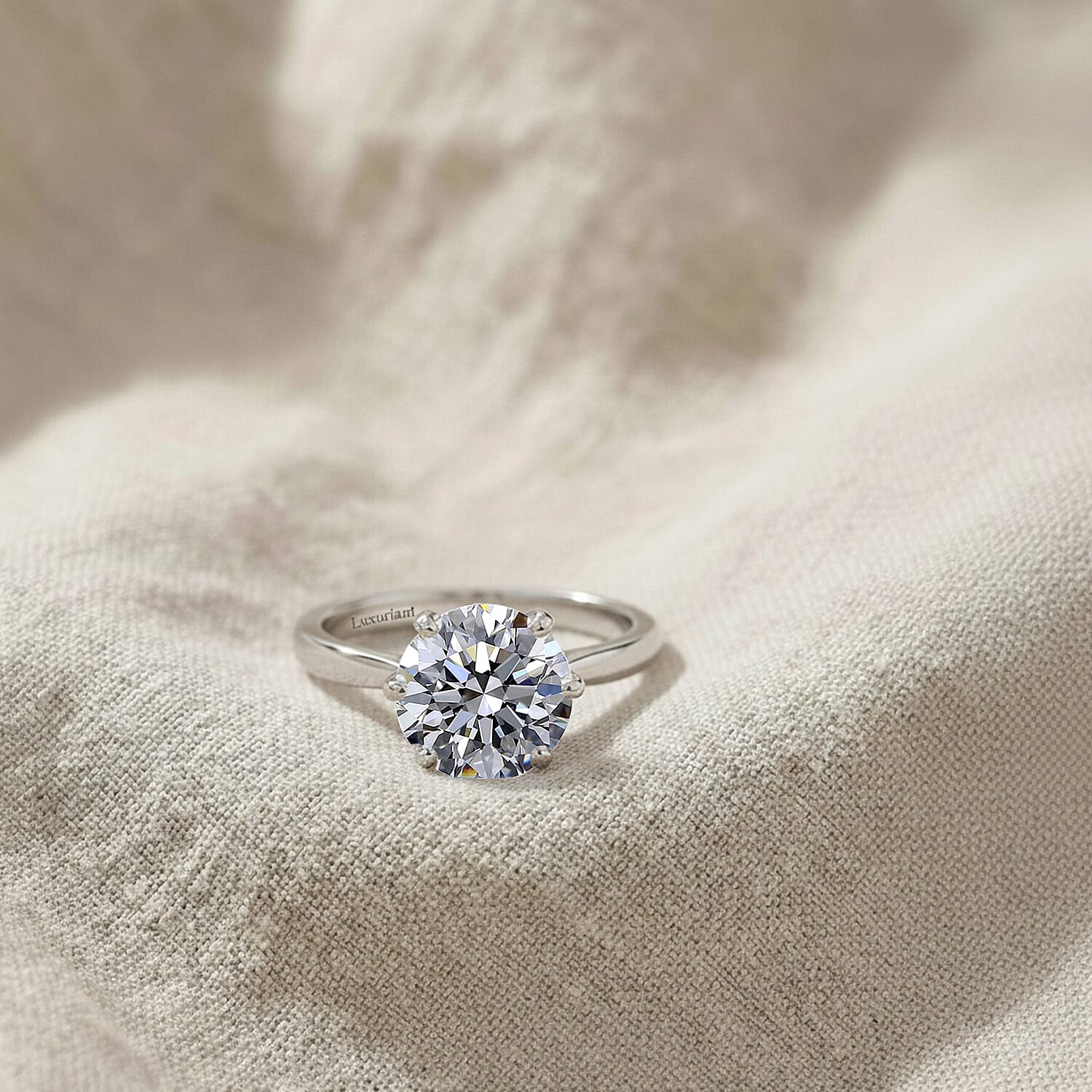 LUXURIANT 5 Carat Lab Grown Diamond Solitaire Ring in 950 Platinum