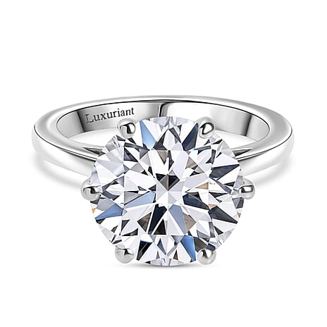 Luxuriant 950 Platinum IGI Certifed Lab Grown Diamond (VS-EF) Solitaire Ring 5.03 Ct