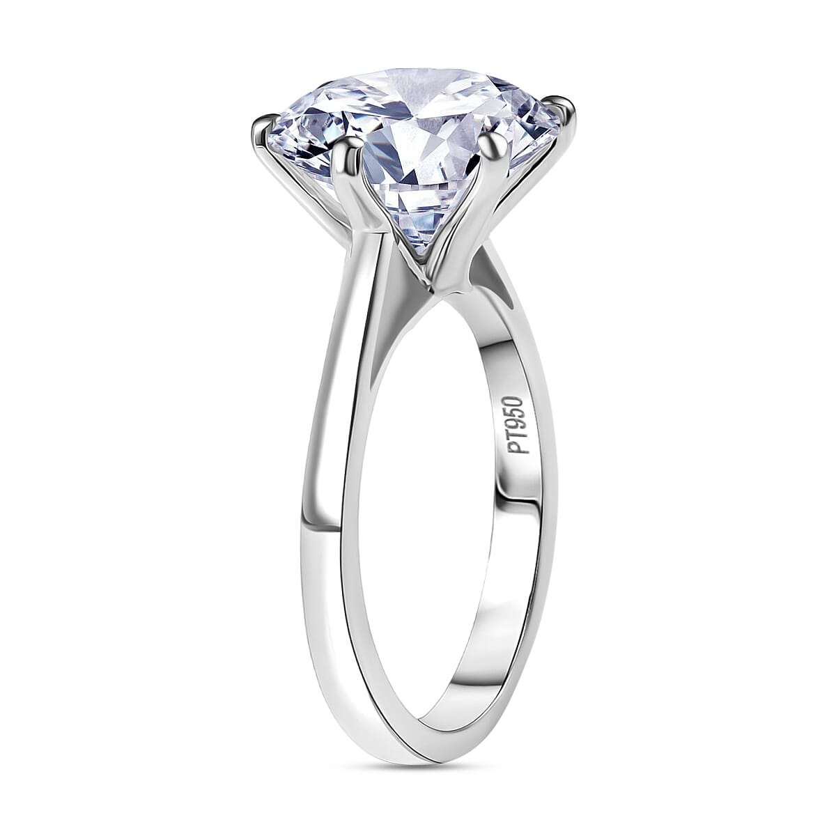 LUXURIANT 5 Carat Lab Grown Diamond Solitaire Ring in 950 Platinum