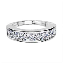 LUXURIANT 2 Ct. Lab Grown Diamond Half Eternity Ring in 950 Platinum SGL Certified (VS-EF)