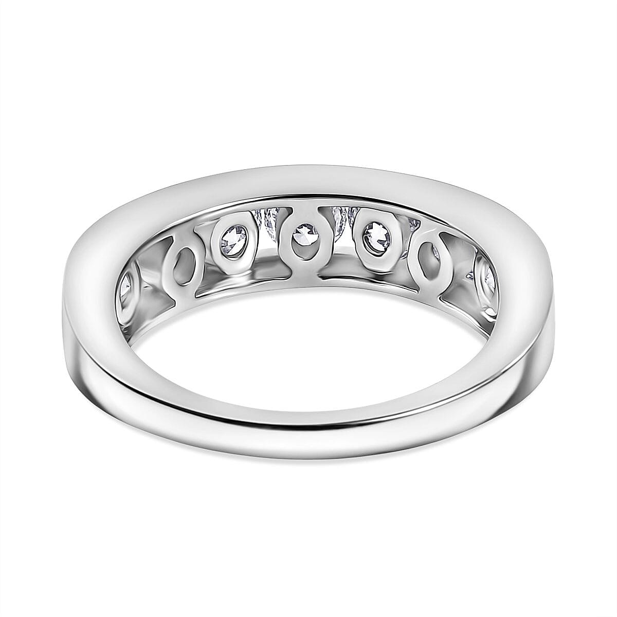 Luxuriant 950 Platinum SGL Certified Lab Grown Diamond (VS-EF) Band Ring 2.00 Ct, Platinum Wt. 7.60 Gms.