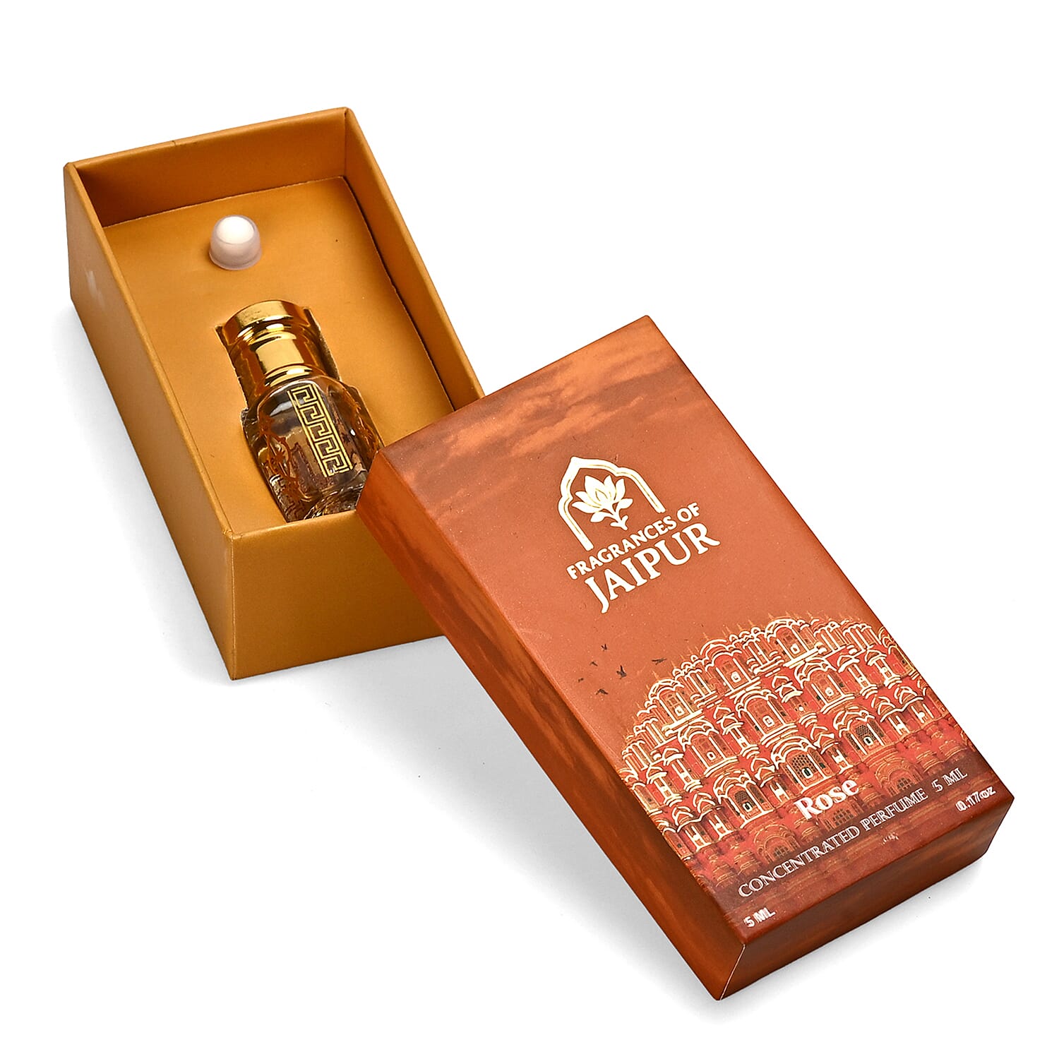 Jaipur Fragrance- 100% Natural Concentrated Perfume - 5ml (Rose)