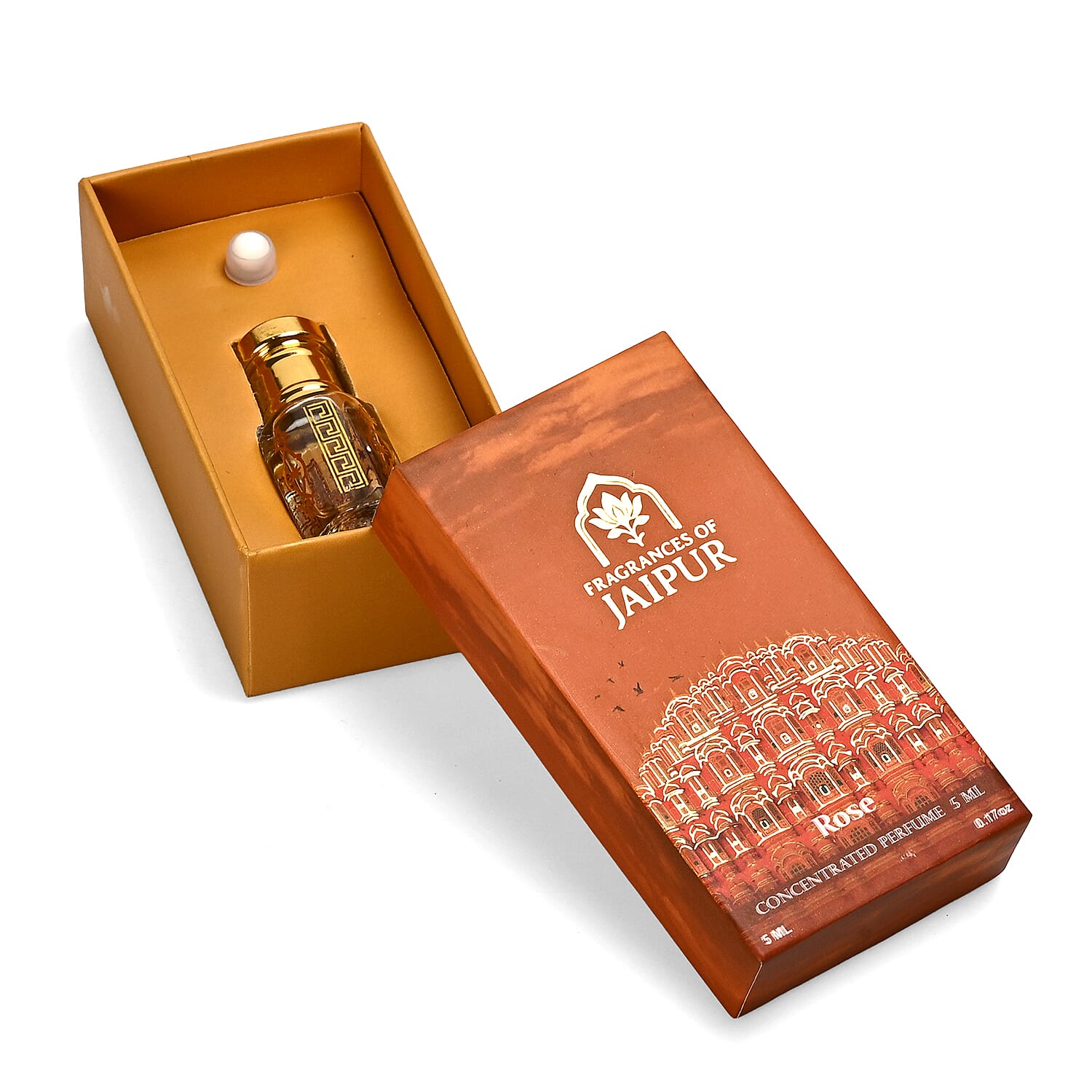 Jaipur Fragrance- 100% Natural Concentrated Perfume - 5ml (Rose)