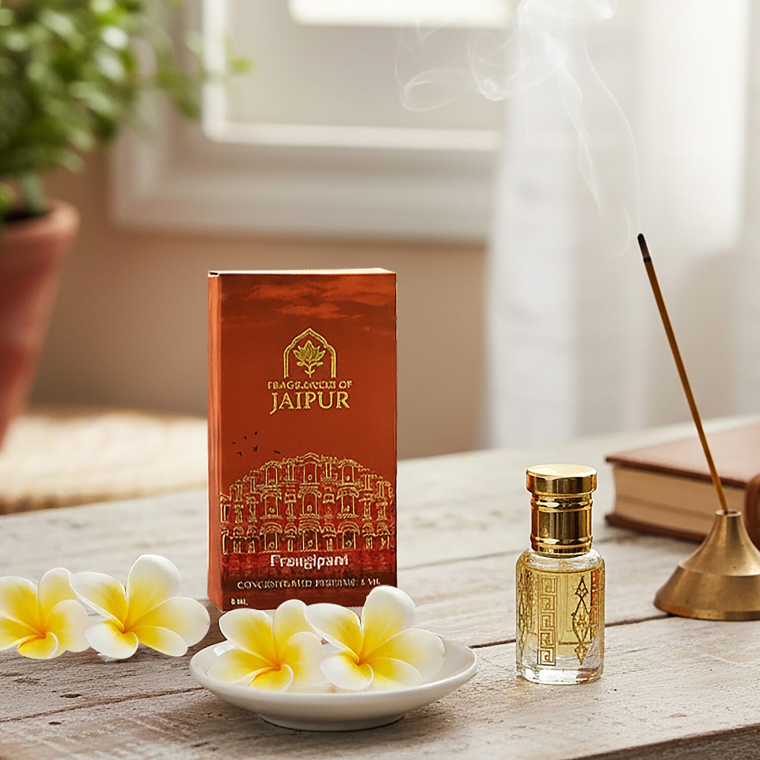 Jaipur Fragrance- 100% Natural Concentrated Perfume - 5ml (Frangipani)