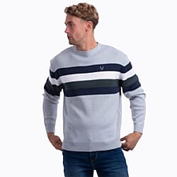 Crew neck stripe knit