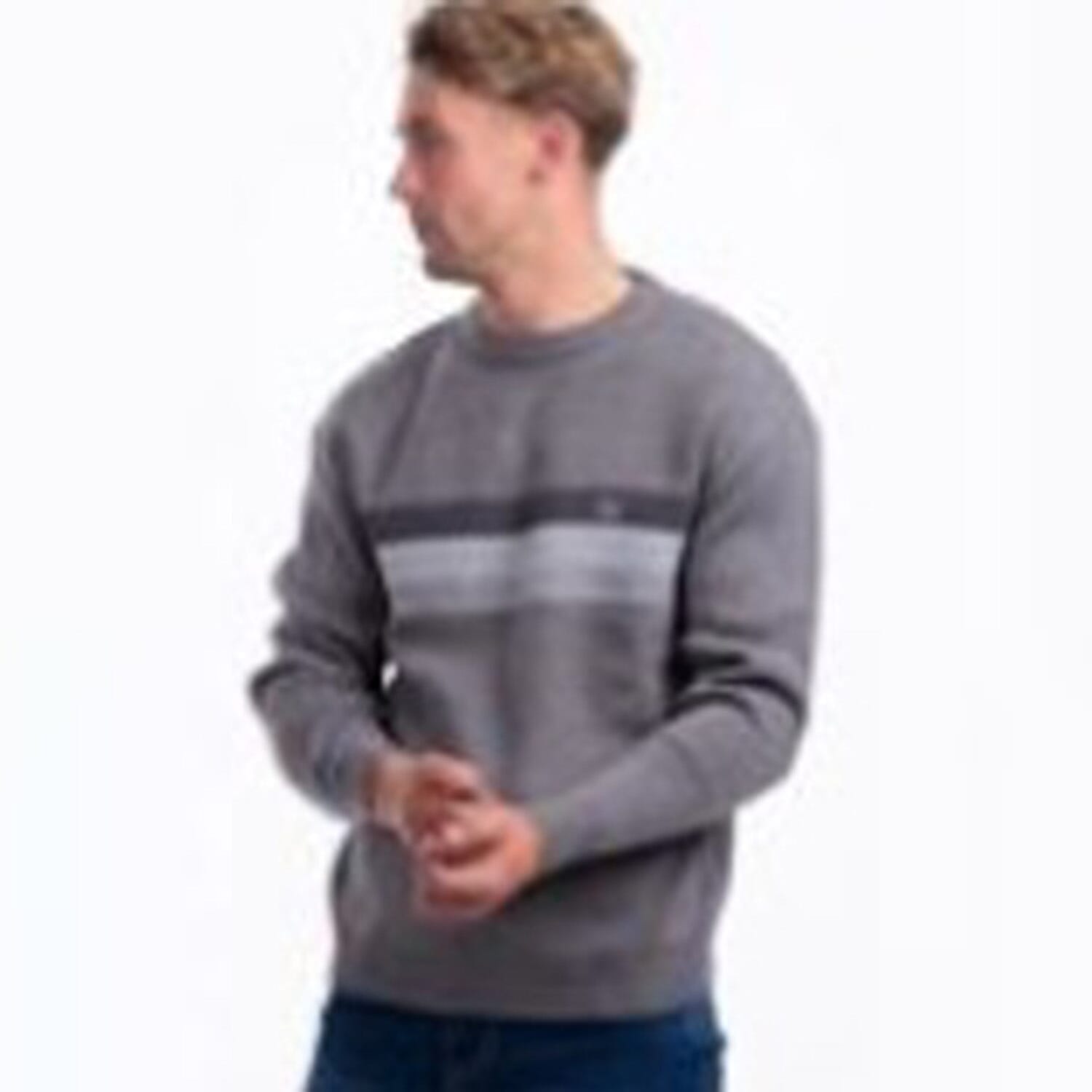 Crew neck stripe knit