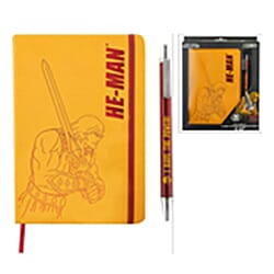 He-Man with Sword Deluxe Notebook with Blue Ink Pen - Yellow