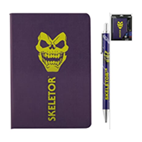 Skeletor Deluxe Notebook with Blue Ink Pen - Purple