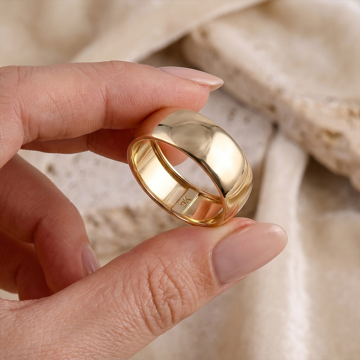 TJC 20th Birthday Deal - 9K Yellow Gold Bold Band Ring