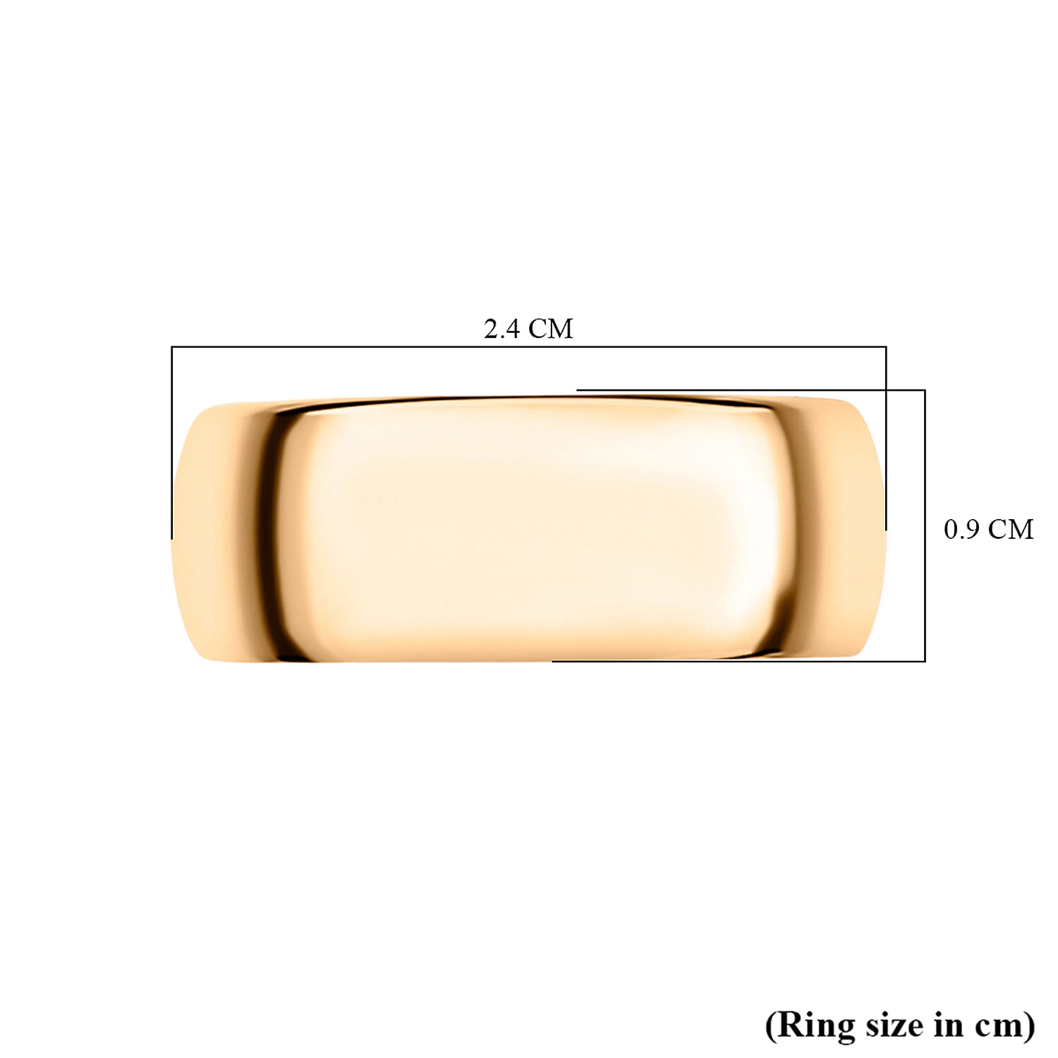 TJC 20th Birthday Deal - 9K Yellow Gold Bold Band Ring