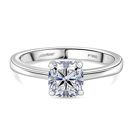 Luxuriant 950 Platinum IGI Certified Lab Grown Diamond (VS-EF) Ring 1.00 Ct, Platinum Wt. 3.86 Gms.