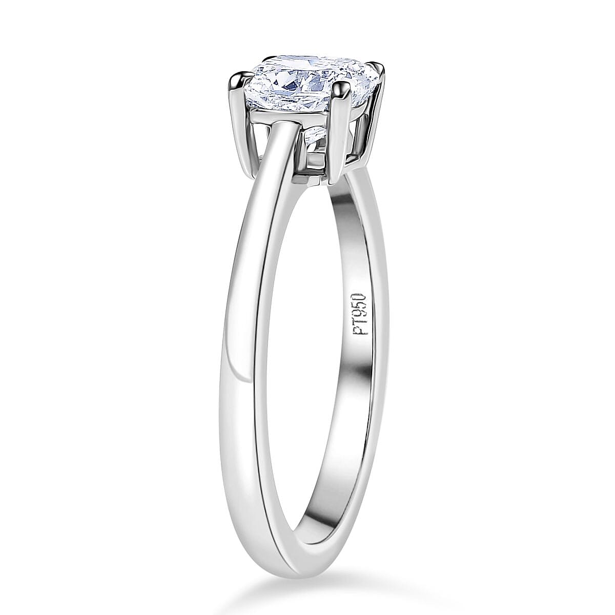 LUXURIANT 1 Carat Lab Grown Diamond Solitaire Ring in 950 Platinum