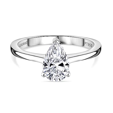 Luxuriant 950 Platinum IGI Certified Lab Grown Diamond (VS-EF) Ring 1.00 Ct, Platinum Wt. 3.84 Gms.