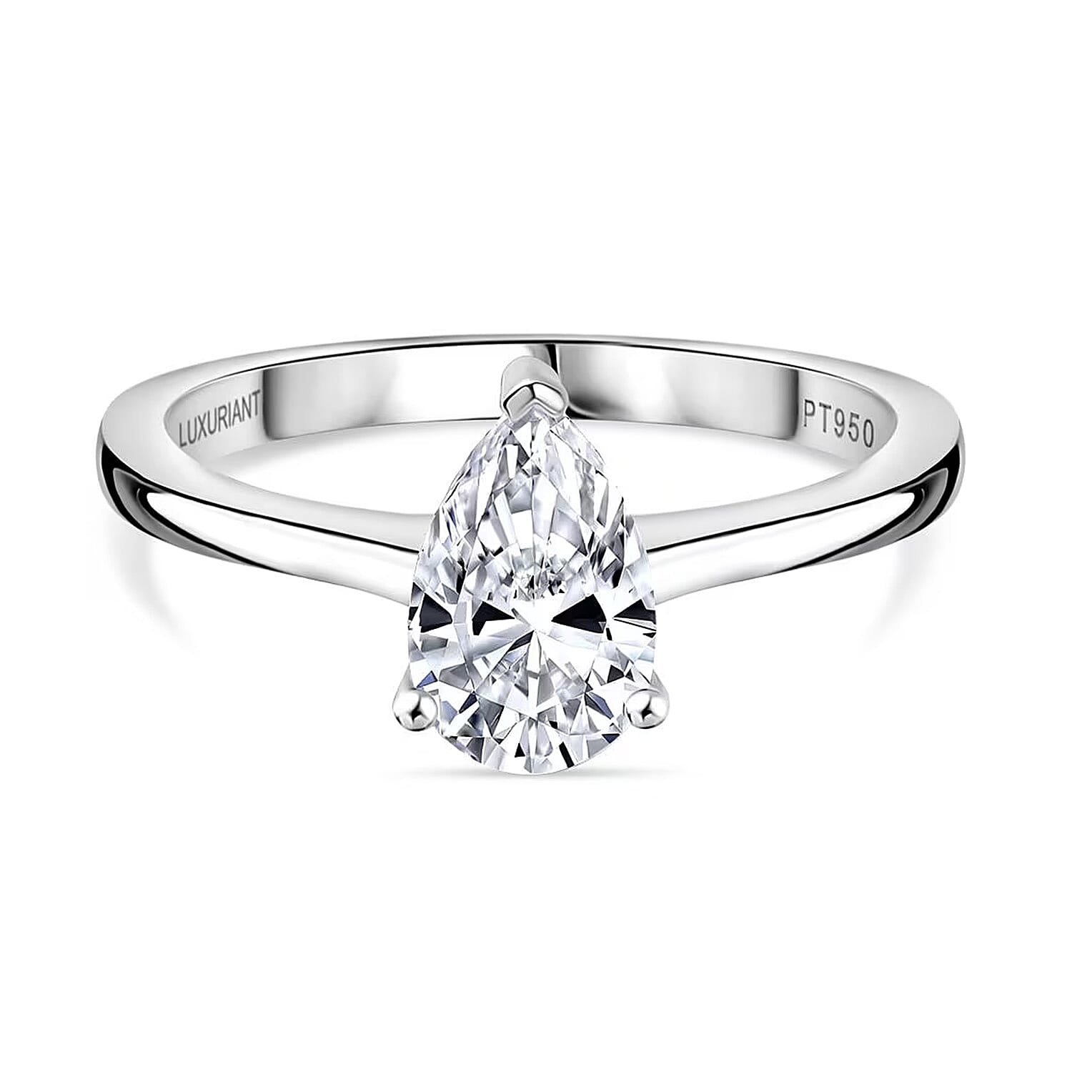 LUXURIANT 1 Carat Lab Grown Diamond Solitaire Ring in 950 Platinum
