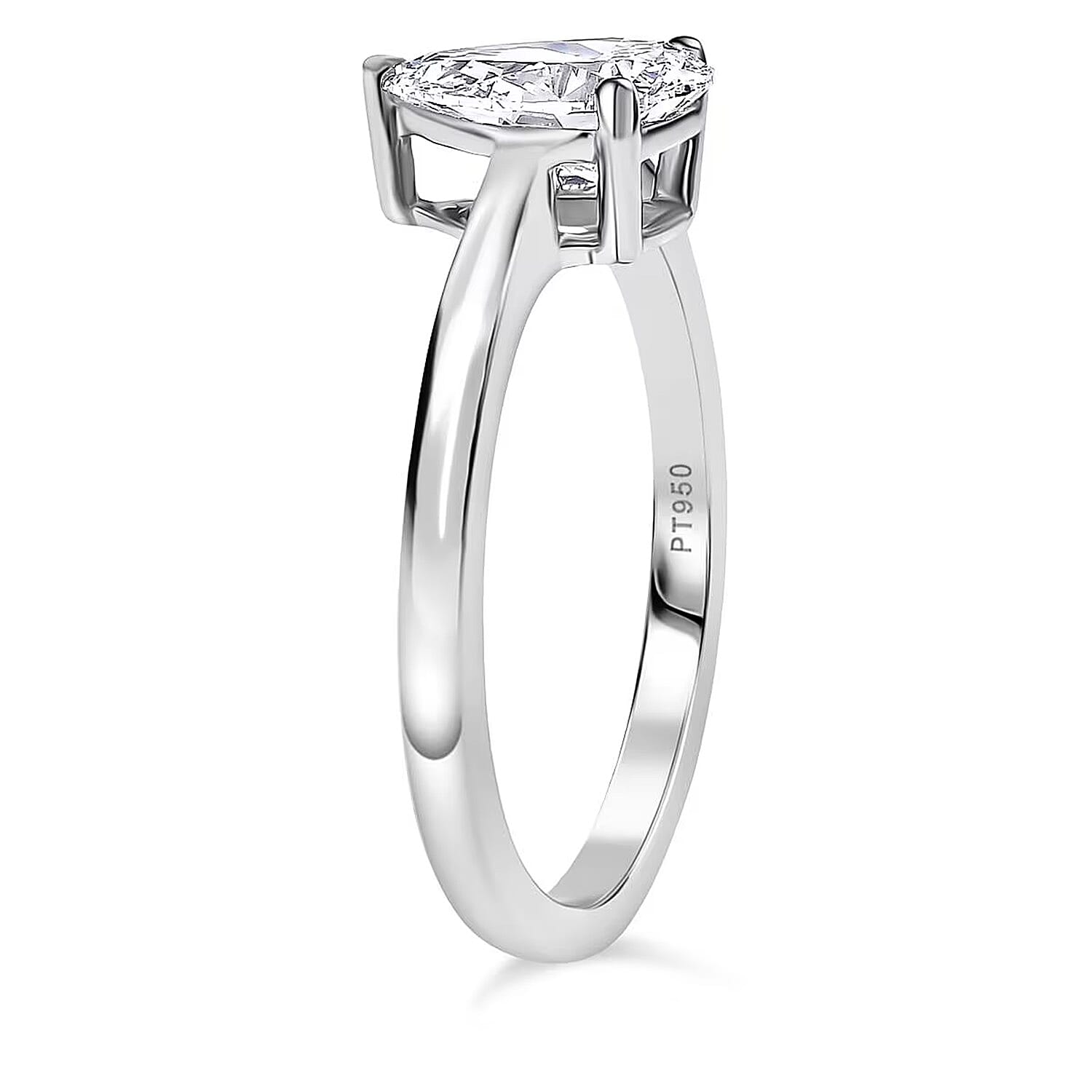LUXURIANT 1 Carat Lab Grown Diamond Solitaire Ring in 950 Platinum