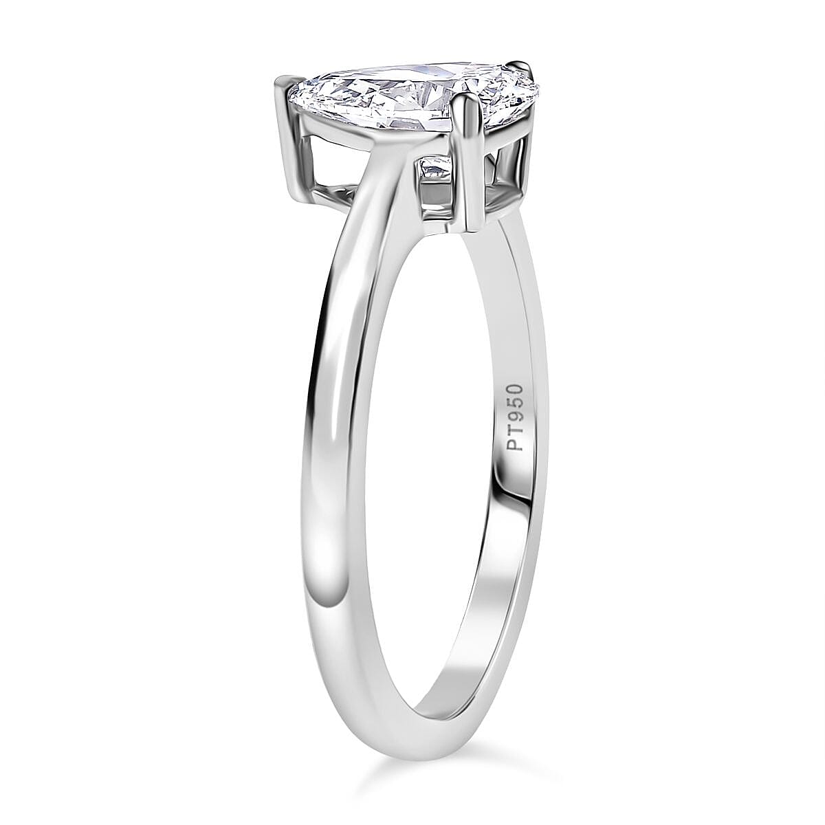 LUXURIANT 1 Carat Lab Grown Diamond Solitaire Ring in 950 Platinum