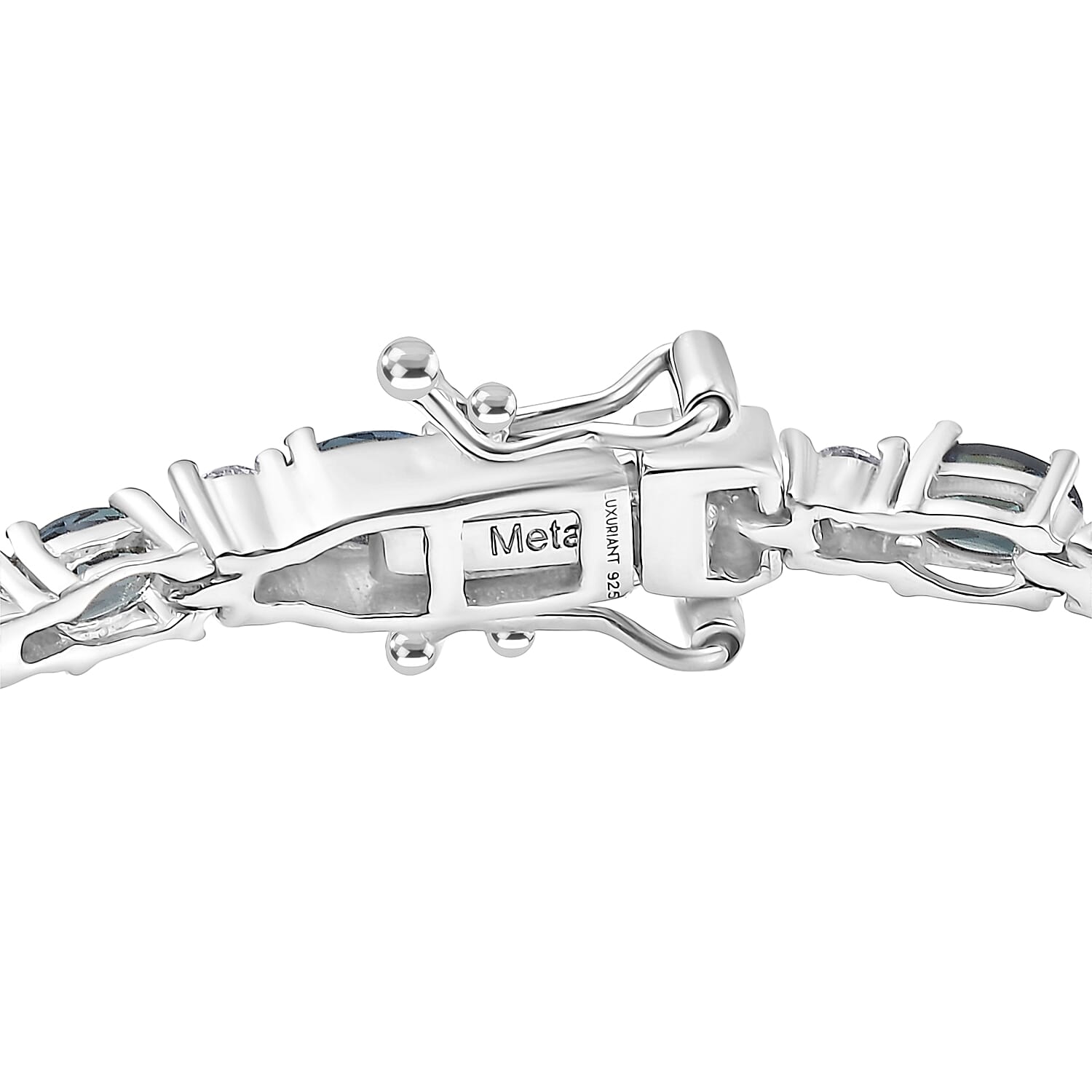 Luxuriant Lab Grown Alexandrite & Lab Grown Diamond Tennis Bracelet (Size - 7.5) in Rhodium Overlay Sterling Silver 8.64 Ct, Silver Wt. 8.72 Gms.