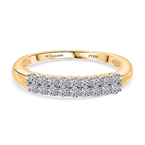 Luxuriant 9K Yellow Gold Lab Grown Diamond (VS-EF) Ring 0.50 Ct.