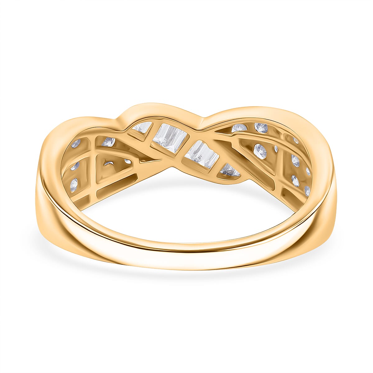 Luxuriant SGL Certified Lab Grown Diamond (SI-GH) Ring in 18K Vermeil Yellow Gold Plated Sterling Silver 1.00 Ct.