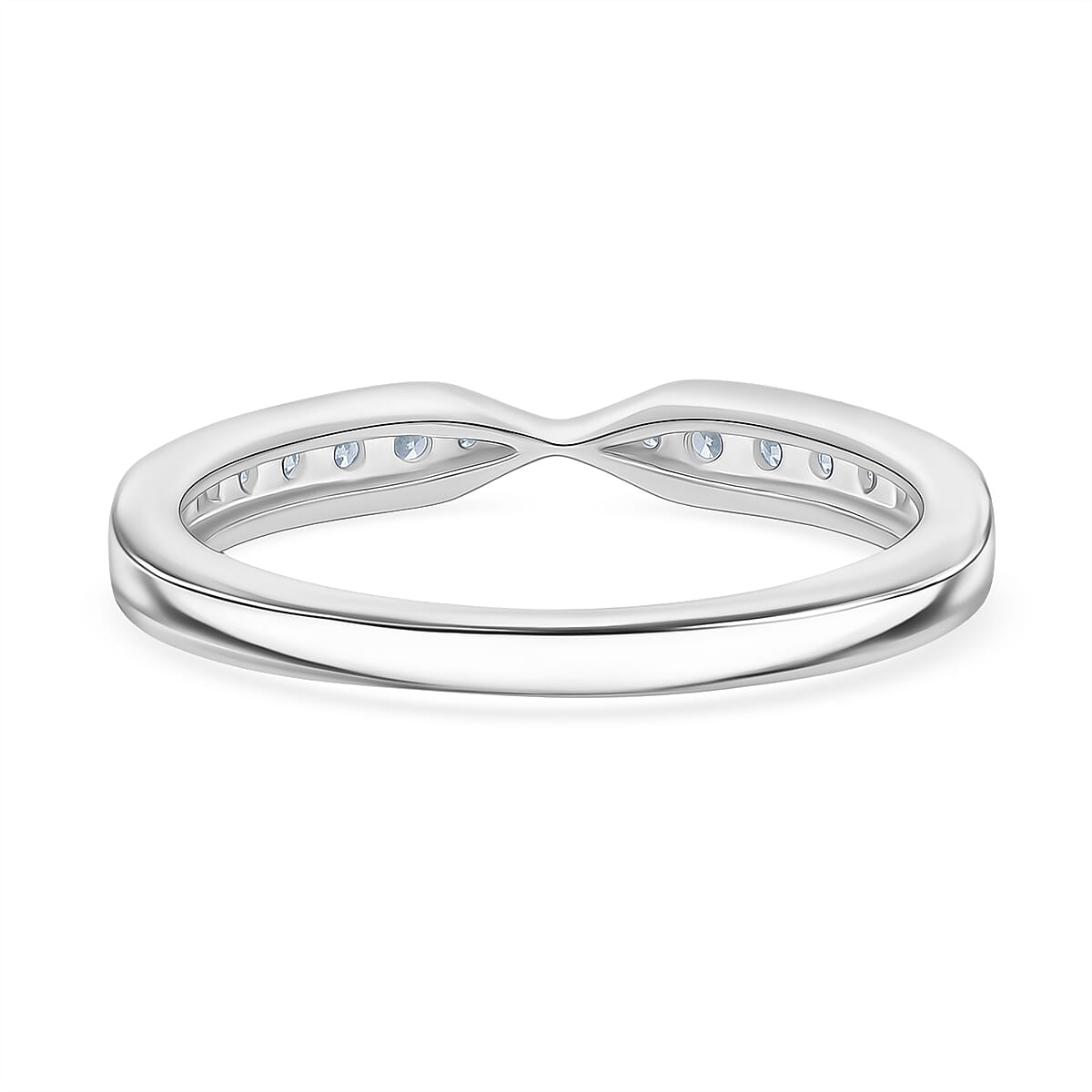 Luxuriant SGL Certified Lab Grown Diamond (VS-EF) Ring in Rhodium Overlay Sterling Silver 0.25 Ct.