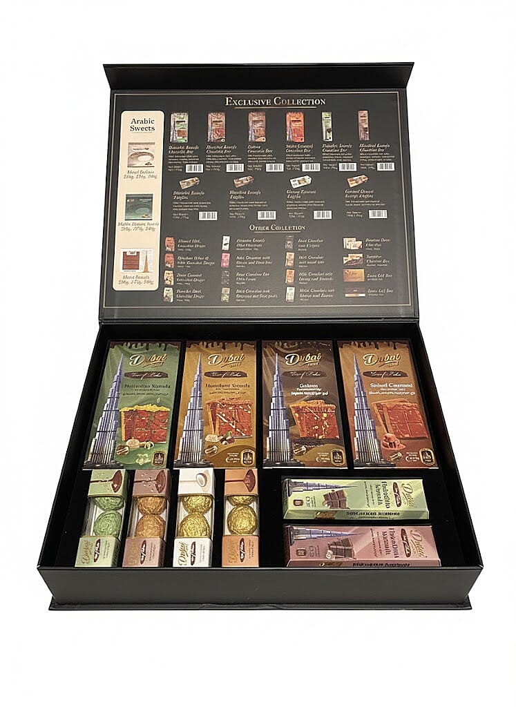Exclusive Arabic Dubai Chocolate & Sweets Gift Box - Black
