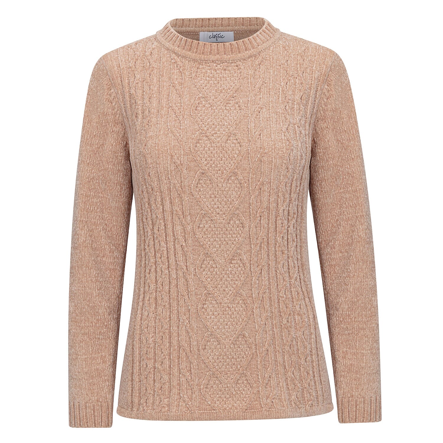 Classic Chenille Wide Cable Front Jumper 