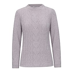 Classic Chenille Wide Cable Front Jumper 