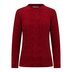 Classic Chenille Wide Cable Front Jumper 