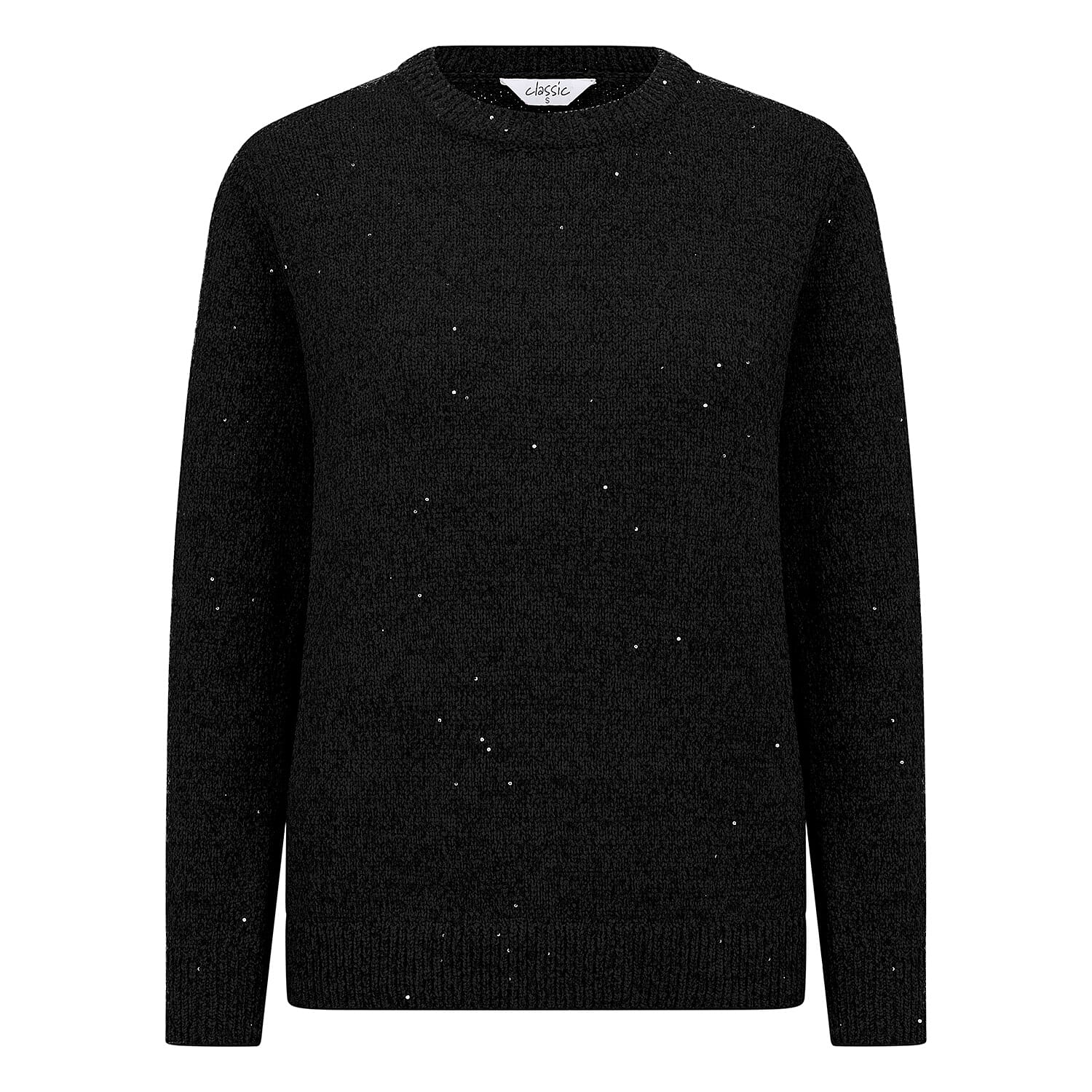 Classic Round Neck Sparkle Chenille Jumper 