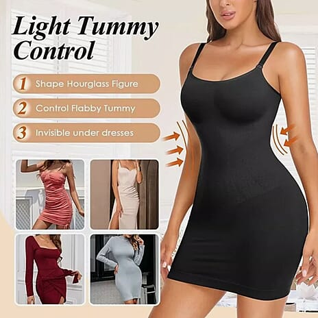 Closeout Deal- Body Fit Under Bust Control Shapewear (Size M) - Black
