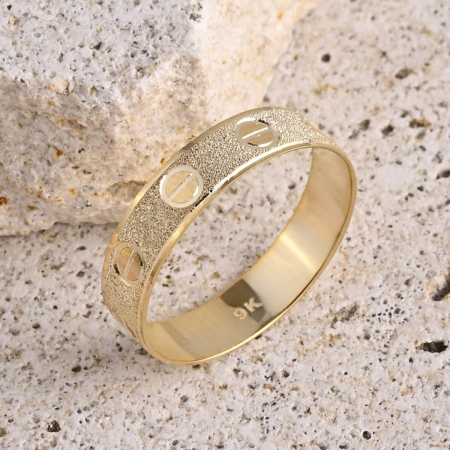 Designer Inspired 9K Yellow Gold Band Ring