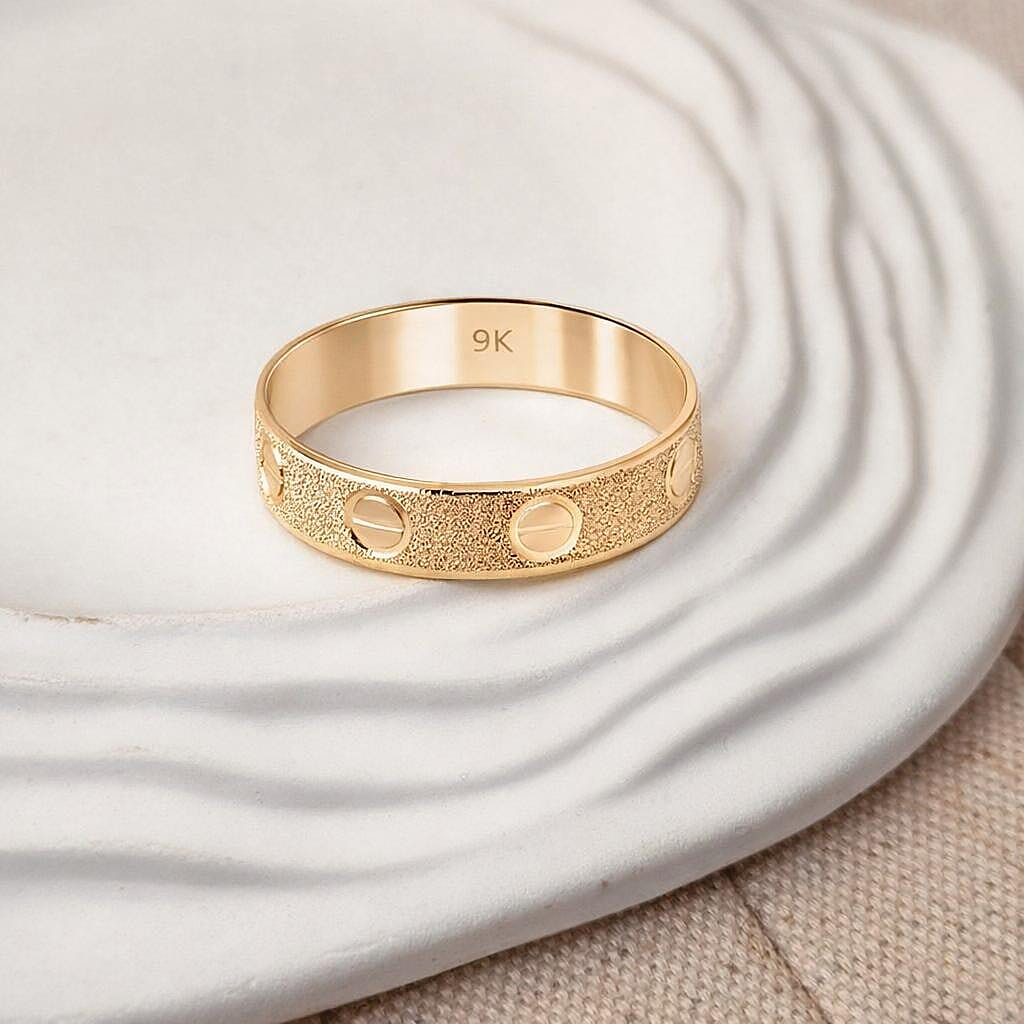 Designer Inspired 9K Yellow Gold Band Ring
