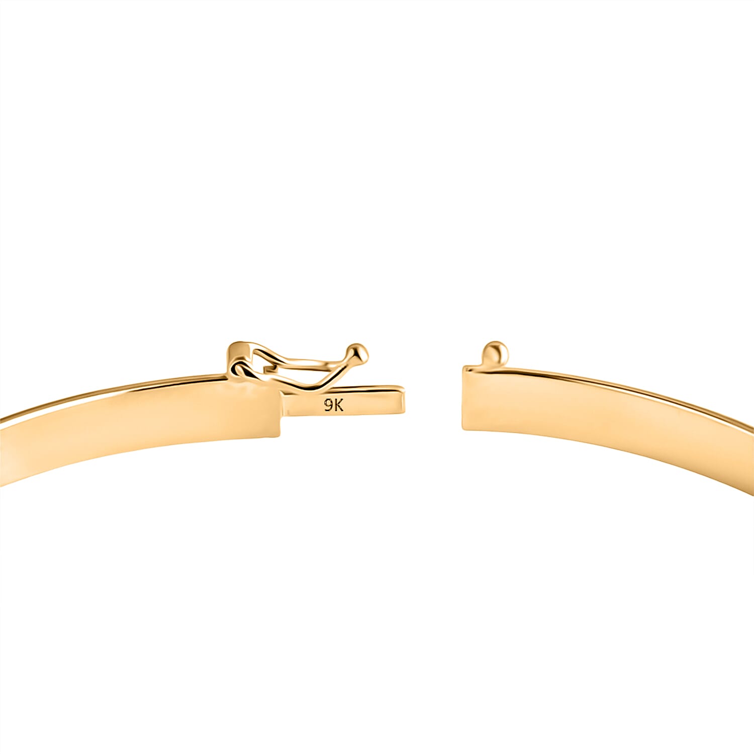 Biggest Designer Inspired Close Out - 9K Yellow Gold Enameled Panther Bangle (Size 7.5), Gold Wt. 8.50 Gms.