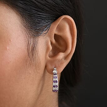 https://tjcuk.sirv.com/Products/83/0/8302754/GP-African-Amethyst-Blue-Sapphire-White-Zircon-Full-Hoop-Earring-in-Rh_8302754_2.jpg?w=342&h=342