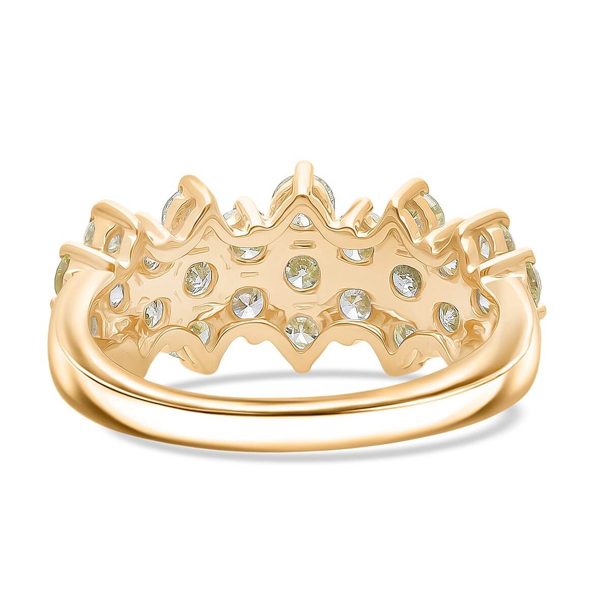 9K Yellow Gold I2-I3 Natural Yellow Diamond I2-I3 Ring, Gold Wt.2.81 Gms  1.488  Ct.