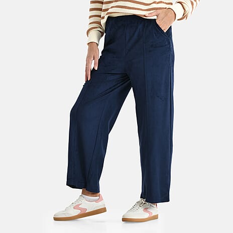 - Maisi Elasticated Comfort Fit Trousers (Size 18) - Navy