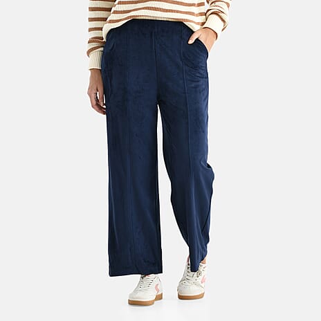 - Maisi Elasticated Comfort Fit Trousers (Size 20) - Navy