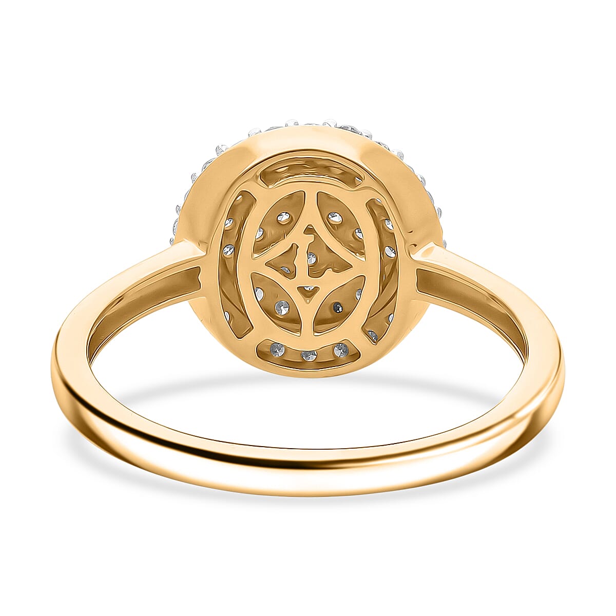 Luxuriant Lab Grown Diamond (SI-GH) Ring in 18K Vermeil Yellow Gold Plated Sterling Silver 0.50 Ct.