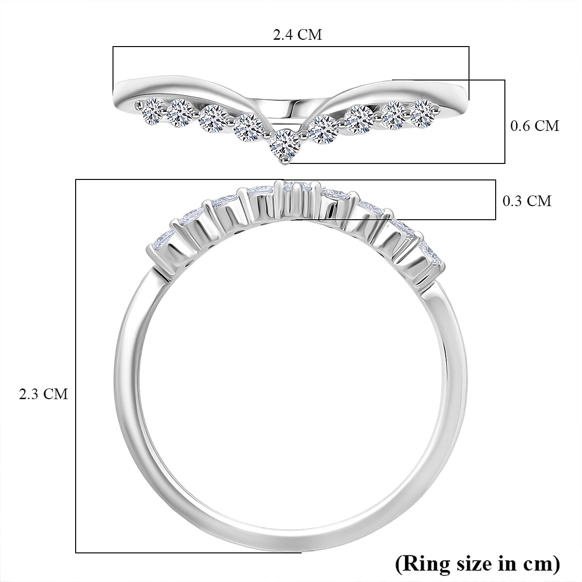 LUXURIANT Lab Grown Diamond Ring in Sterling Silver