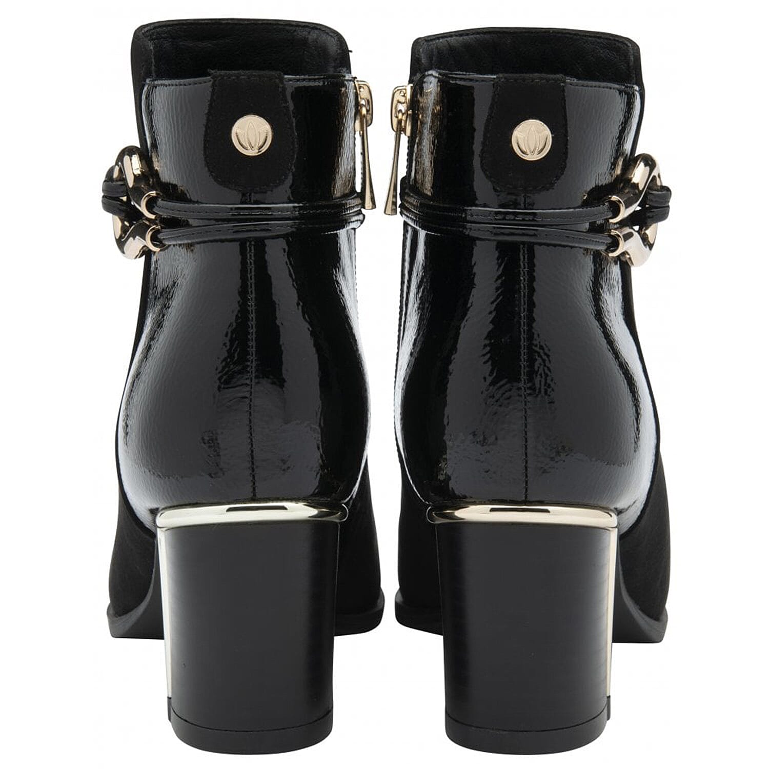 Lotus Ebony Block Heeled Ankle Boots 