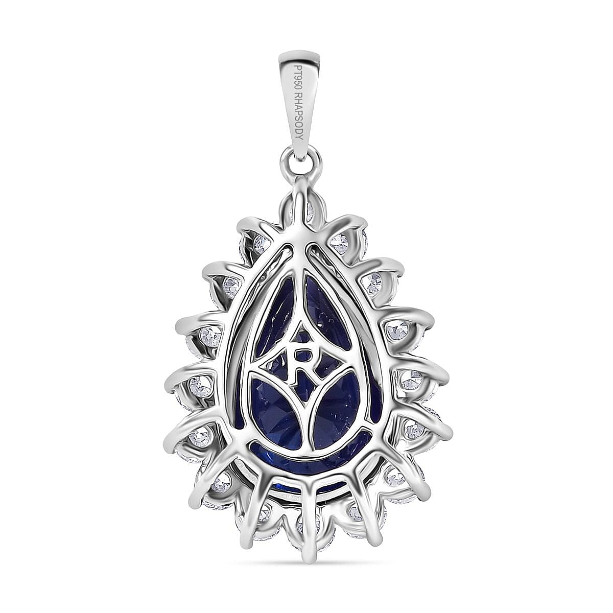 Black Friday Doorbuster Deal - Rhapsody 950 Platinum AAAA Tanzanite & Natural Diamond (VS-EF) Pendant 11.34 Ct, Platinum Wt. 5.46 Gms.